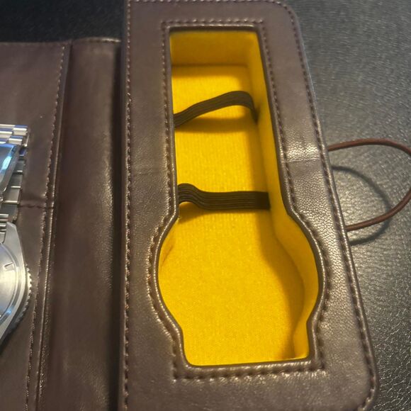 Borealis Estoril 300 GMT Black Dial Arabic Numbers Date Yellow Bezel Version A - Picture 7 of 9